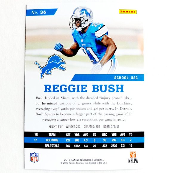 Detroit Lions (Reggie Bush) - FTBL [11_RB1] - Picture 3 of 3